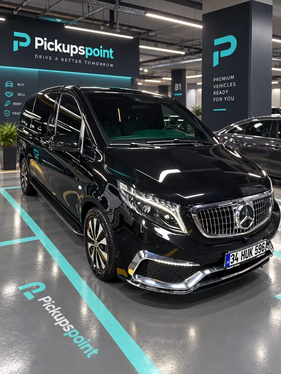 Siyah Mercedes-Benz V-Class