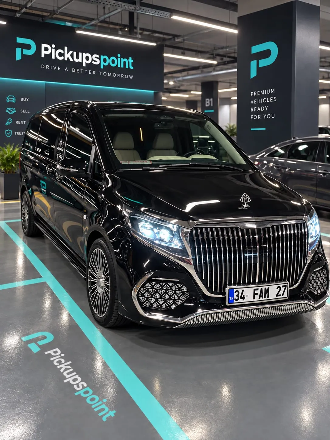 Siyah Mercedes-Benz V-Class VIP