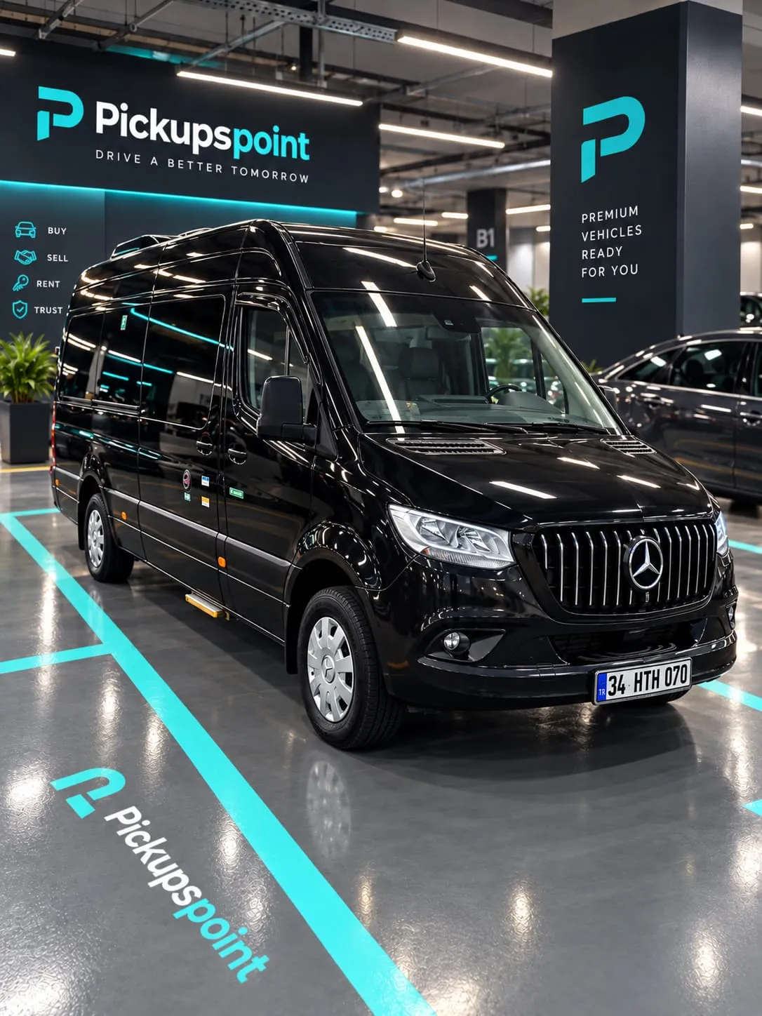 Siyah Mercedes-Benz Sprinter VIP